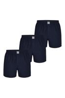 MG-1 MG-1 Heren Wijde Boxershorts Geweven Katoen Effen Navy 3-Pack