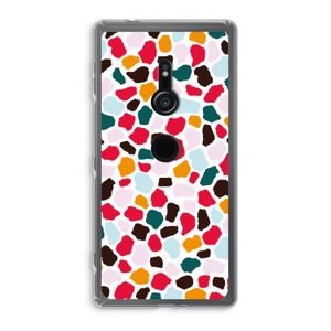 Colored Giraffe: Sony Xperia XZ2 Transparant Hoesje