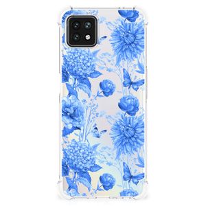 Case voor OPPO A53 5G | A73 5G Flowers Blue