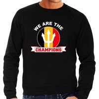 We are the champions zwarte sweater / trui Belgie supporter EK/ WK voor heren - thumbnail