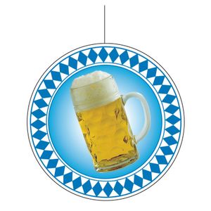 Bierpul Oktoberfest decoratiebord 28 cm