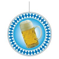 Bierpul Oktoberfest decoratiebord 28 cm