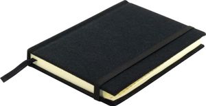 Kangaro K-5106 Alfabetboek A6 A-Z Linnen Hard Cover Zwart, 208 Pagina&apos;s, Leeslint, Elastiek