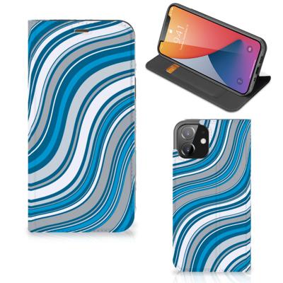 iPhone 12 | iPhone 12 Pro | Hoesje met Magneet | Waves Blue