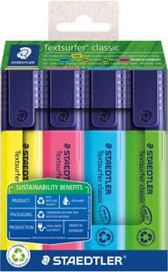 Staedtler markeerstift Textsurfer Classic, etui van 4 stuks