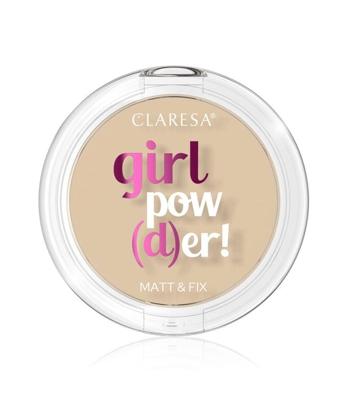 Claresa girl pow(d)er! matt & fix pressed powder 02 natural beige 12gr. Claresa girl pow(d)er! matt & fix pressed powder 02 natural beige 12gr.