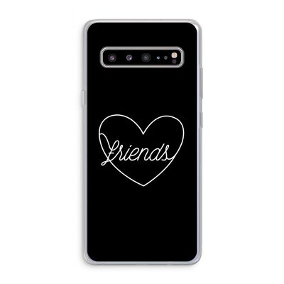 Friends heart black: Samsung Galaxy S10 5G Transparant Hoesje