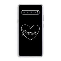 Friends heart black: Samsung Galaxy S10 5G Transparant Hoesje