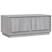 vidaXL Salontafel 102x50x44 cm bewerkt hout grijs sonoma eikenkleurig - thumbnail