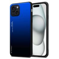 Cadorabo Hoesje geschikt voor Apple iPhone 15 in BLAUW - ZWART - Tweekleurige beschermhoes TPU-silicone Case Cover