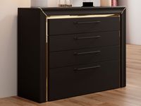 Commode ARNOLI 4 lades zwart