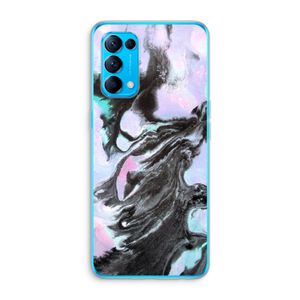 Pastel zwart: Oppo Find X3 Lite Transparant Hoesje