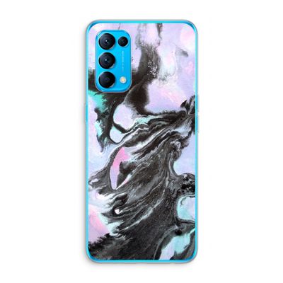 Pastel zwart: Oppo Find X3 Lite Transparant Hoesje