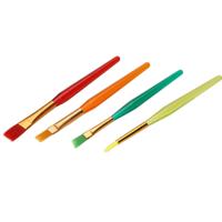 Kwasten/penselen set 4-delig - voor kinderen - schilderen hobby/knutselmateriaal