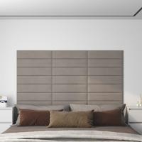 VidaXL Wandpanelen 12 st 1,08 m² 60x15 cm fluweel lichtgrijs VidaXL Wandpanelen 12 st 1,08 m² 60x15 cm fluweel lichtgrijs