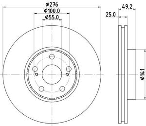 Remschijf Gecoat 54264PRO 8DD355110531