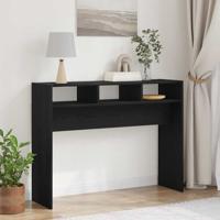 Wandtafel Zwart eiken 105 x 30 x 80 cm Bewerkt hout