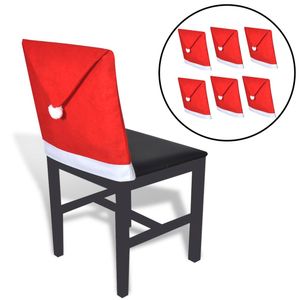 VidaXL Kerstmutshoezen voor stoelleuning 6 st