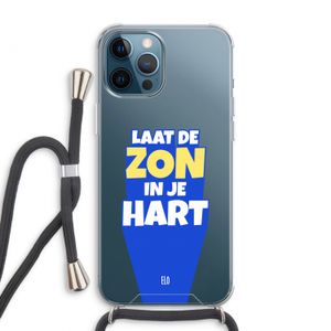 Laat de zon in je hart: iPhone 12 Pro Max Transparant Hoesje met koord