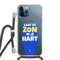 Laat de zon in je hart: iPhone 12 Pro Max Transparant Hoesje met koord