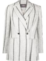 Lorena Antoniazzi blazer boutonné à rayures - Gris