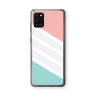 Strepen pastel: Samsung Galaxy A31 Transparant Hoesje