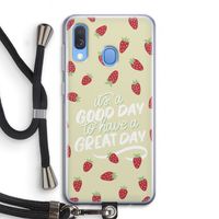 Don't forget to have a great day: Samsung Galaxy A40 Transparant Hoesje met koord