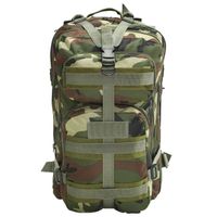 The Living Store Legerstijl Rugzak - 50L - Camouflage - Gecoat Oxford Stof - thumbnail