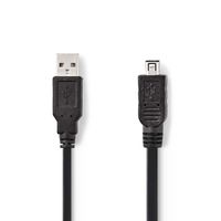 USB 2.0-Kabel | A Male - Hirose Mini 4-Pins Male | 2,0 m | Zwart