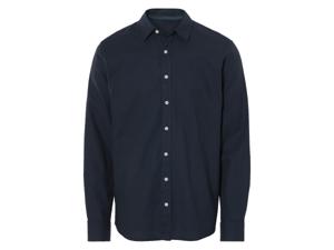 LIVERGY Heren overhemd (Marineblauw, M)