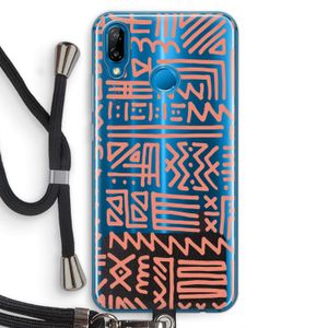 Marrakech Pink: Huawei P20 Lite Transparant Hoesje met koord