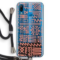 Marrakech Pink: Huawei P20 Lite Transparant Hoesje met koord