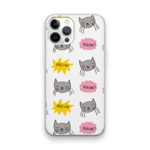 Meow: iPhone 12 Pro Max Transparant Hoesje