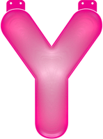 Roze opblaasbare letter Y - thumbnail