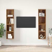 Tv-meubelset 4 pcs Oud Hout 37 x 37 x 72 cm Bewerkt hout