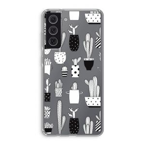 Cactusmotief: Samsung Galaxy S21 FE Transparant Hoesje