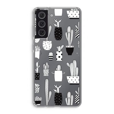 Cactusmotief: Samsung Galaxy S21 FE Transparant Hoesje