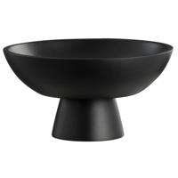 Leen Bakker - Schaal Op Voet - - Ø32 Cm - Mangohout - Zwart - B16 Cm