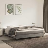 Pocketveringmatras medium 160x210x20 cm fluweel lichtgrijs