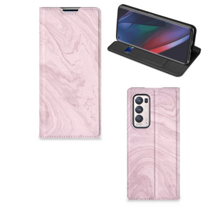 OPPO Find X3 Neo Standcase Marble Pink - Origineel Cadeau Vriendin