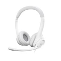 Logitech H390 Headset Bedraad Hoofdband Kantoor/callcenter USB Type-A Wit