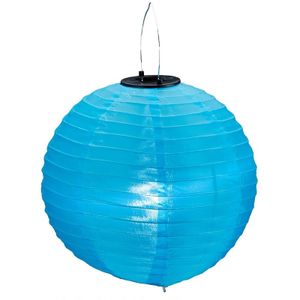 Blauwe solar party lampionnen 30 cm