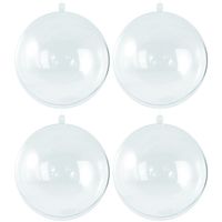 20x Transparante hobby/DIY kerstballen 7 cm