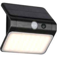 LED Tuinverlichting - Trion Voro - Wandlamp Buitenlamp - 1 Lichtpunt van 2.5 Watt - Natuurlijk Wit 4000K - Schemeringsensor - Bewegingssensor - IP44 - Zwart - Kunststof