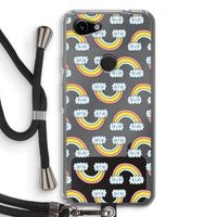 Regenboog: Pixel 3a Transparant Hoesje met koord