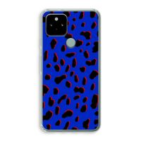 Blue Leopard: Google Pixel 5 Transparant Hoesje