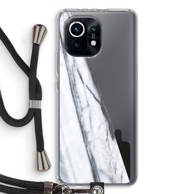 Gestreepte marmer: Xiaomi Mi 11 Transparant Hoesje met koord