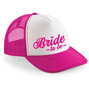 Bellatio Decorations vrijgezellenfeest pet voor dames - Bride to be - roze/wit - snapback cap   -