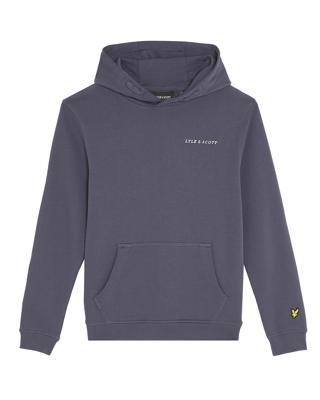 Lyle & Scott winter hoodie jongens - donker blauw - Script - geborduurd