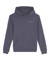 Lyle & Scott winter hoodie jongens - donker blauw - Script - geborduurd